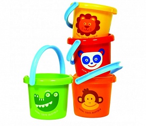 Большое ведерко пляжное – Мордашки, 4 цвета (Gowi, 558-03k)